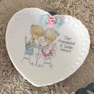 Precious Moments Our Friendship is Soda-licious Mini Plate Enesco 1994 NIB